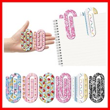 12 Pcs Jumbo Paper Clips Bookmarks - Cute Acrylic Book Accessories for Readin...