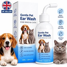 Pet Ear Rinse,Foaming Ear Cleaner For Dogs,Foaming Action Pet Ear Wash Solution