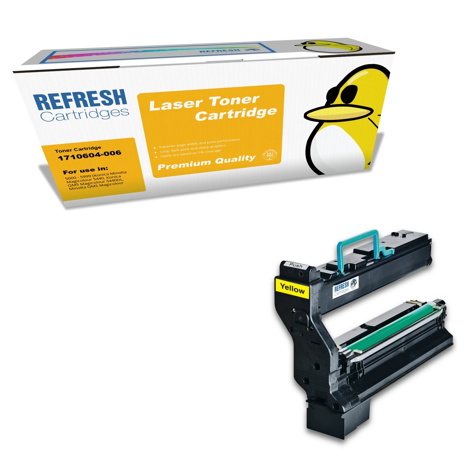 Refresh Cartridges Yellow 1710604-006 Toner Compatible With Konica Minolta
