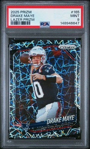 2025 Panini Prizm Drake Maye LAZER PRIZM #165 PSA 9 POP 1 NEW ENGLAND PATRIOTS