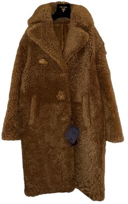 Prada Shearling Fur Teddy Brown Tan Coat Small/medium 40 | eBay