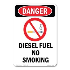 Diesel Fuel No Smoking ANSI Danger Sign Metal Plastic Decal