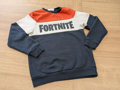 Fortnite Sweatshirt Alter 9-10 Jahre Epic Games Kinder Xbox/Playstation Navy & Orange 