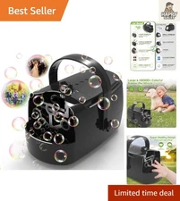 Effortless Bubble Joy: Automatic Bubble Machine with Safe Design & High Output