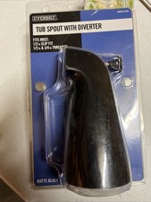 EVERBILT 1009810304 TUB SPOUT WITH DIVERTER 1/2" SLIP FIT MATTE BLACK