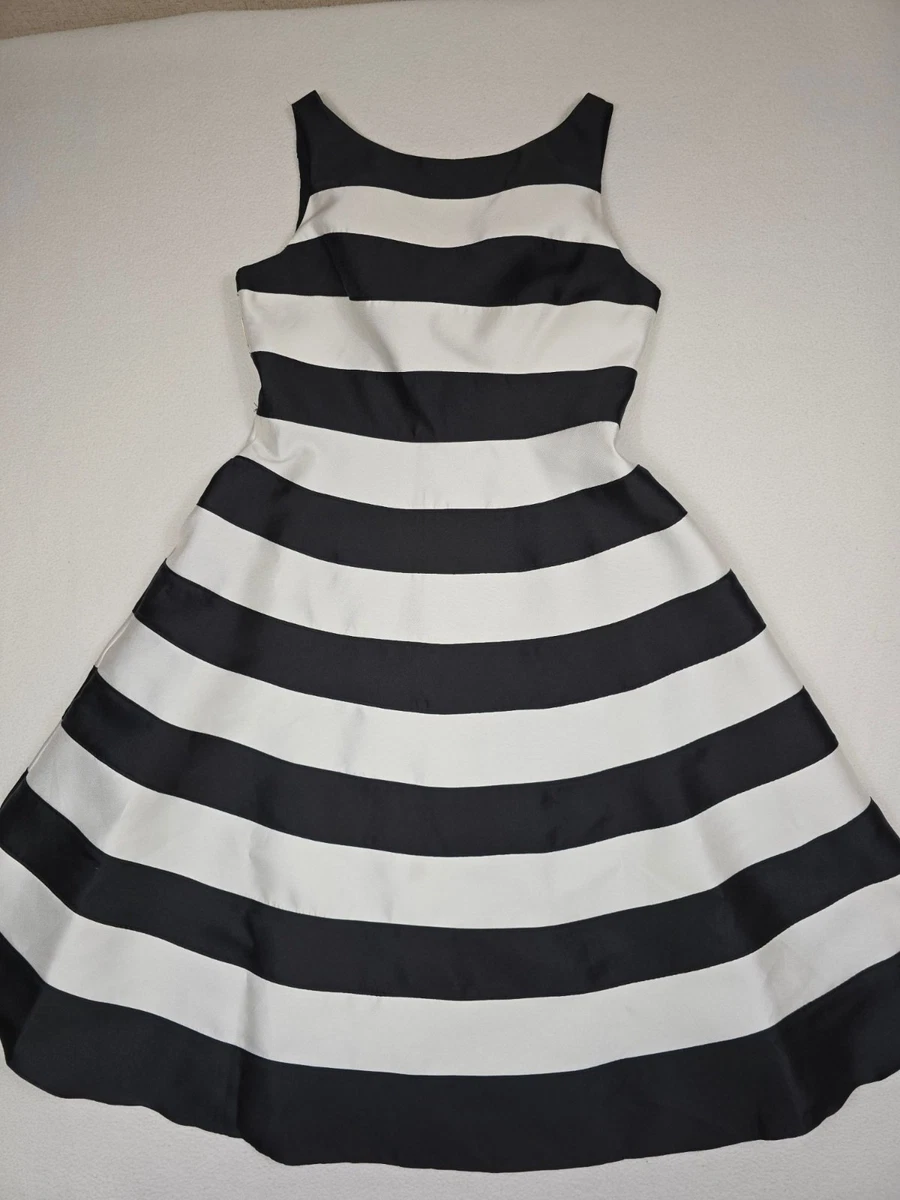 adrianna papell black and white striped dress Adrianna Papell main image 1