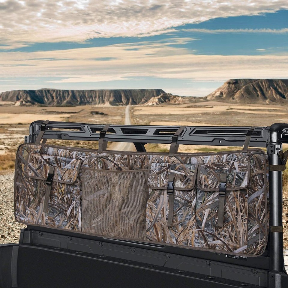 Double Gun Rack for UTV Roll Cage Cargo Organizer Rear Storage Bag ...