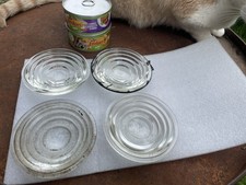 4 lot of four-inch clear Kopp glass optical lens removed from PRR dwarf PL sig.