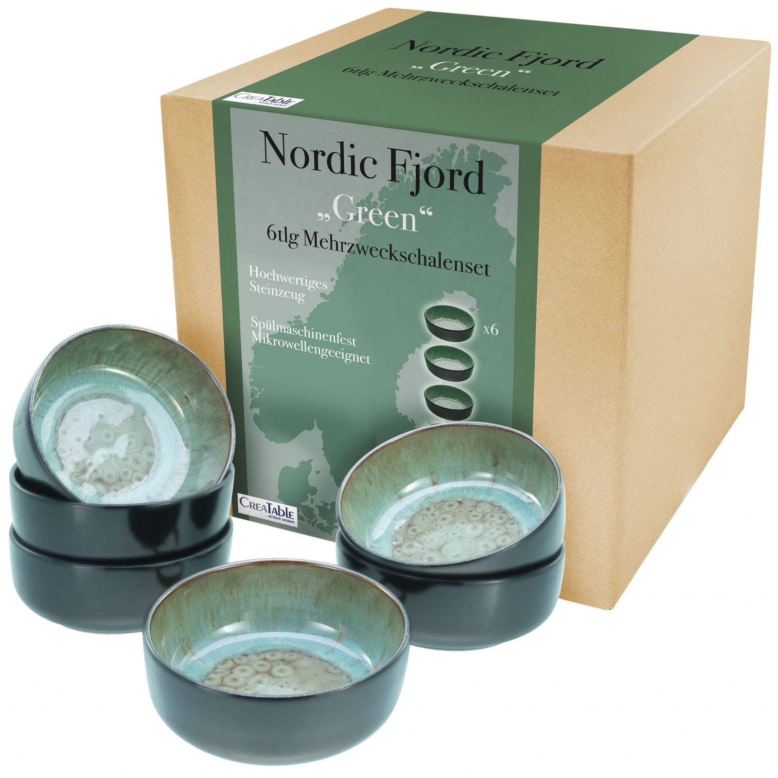 CreaTable Nordic Fjord 21559 Mslischalen Set 6-teilig Schsseln Bowl Set 10090₽