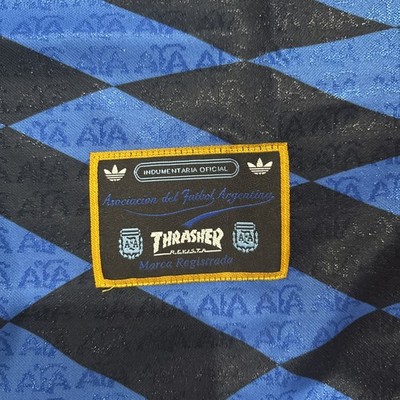 Argentina x Thrasher x adidas AFA Jersey - Blue - Size Small | eBay