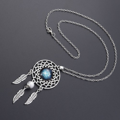 Dream Catcher Necklace Women Retro Bohemia Zodiac Sign Pendant Dangling - Picture 2 of 11