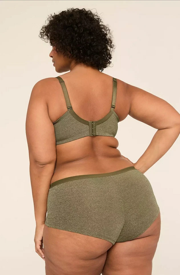 Lane Bryant Army Green No-Show Microfiber Boyshort Panty Plus Size 26/28, 4X - Изображение 2 из 4