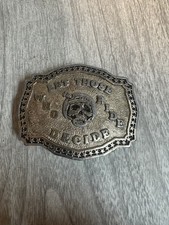 Vintage Motorcycle Skull Belt Buckle Helmet Laws Let Those Who Ride Decide
