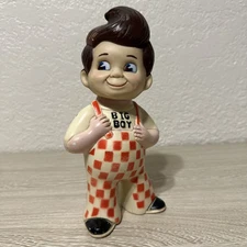 Vintage 1973 Bob's Big Boy Vinyl Rubber Coin Bank 8.5” Figure Piggy Bank