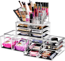 Large Makeup Organizer - Clear Stackable Jewe...