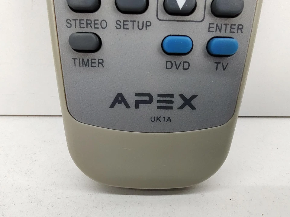 APEX Original OEM UK1A DVD TV Remote Control Replacement Gray Beige Infrared IR - Image 2 of 4