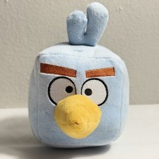 Cubo de hielo 5" de peluche Angry Birds sin sonido espacio cuadrado azul Rovio Commonwealth 2012