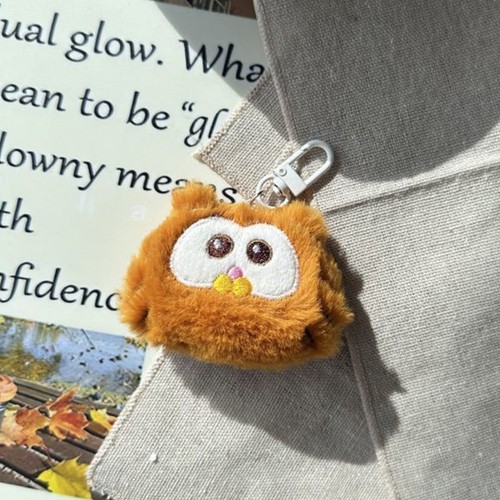 Cartoon Plush Orange Cat Doll Keychain Soft Stuffed Fluffy Bag Pendant Keyring_W - Picture 7 of 9