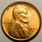 1948 S Lincoln Wheat Cent Penny Red BU  "Actual Coin Pictured"