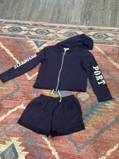 Y2K Lagaci Sport Navy Blue 90s Womens Set Starboard Port Xs/s USA Made