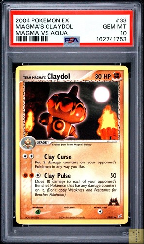 Team Magma's Claydol graded PSA 10 for sale on eBay