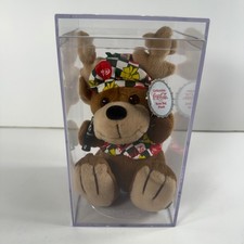 Collectible Coca Cola Bean Bag Plush Reindeer W/ a COCA-COLA in Vest and Beanie
