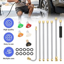 Pressure Washer Extension Wand Set Power Washer Lance Gun Attachment 4000PSI UK