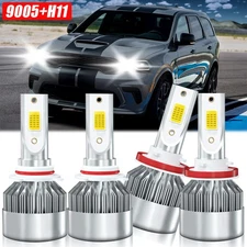 For Dodge Durango 2011-2012 LED Headlight Kit High Low Beam Bulb Combo White