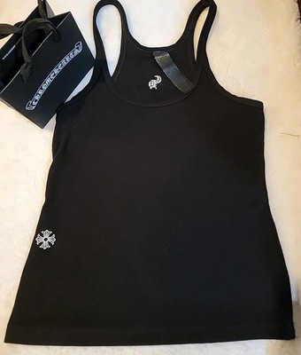 Chrome Hearts Bad Seed CH Embroidered Black Mini Rib size S Tank Top $1200 # W