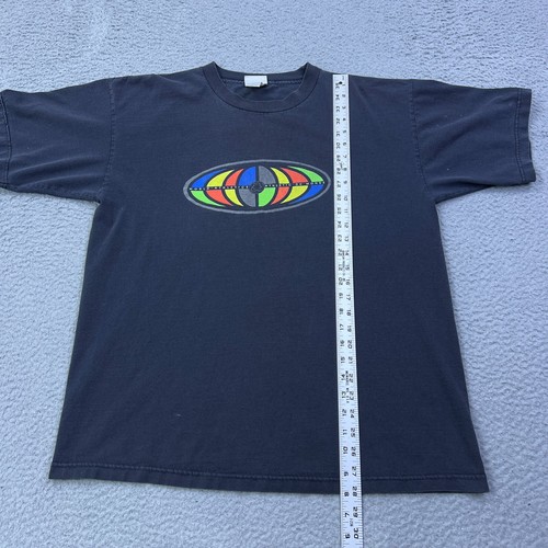 VTG World Athletics Athletic Du Monde Shirt Men's L Black Made in USA Retro - Picture 10 of 13