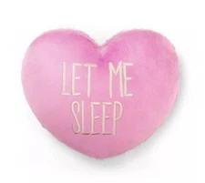 Target Bullseye's Playground Pink Heart LET ME SLEEP Plush Pillow 13"L (NWT)