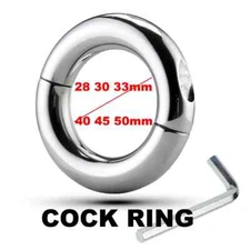 Metal Male Ball Rings Clamp Chastity Cage Screw Binding Stretcher Delay for Men