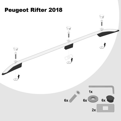 Dachreling Grundträger für Dachgepäckträger und Dachboxen oder Fahradträger komp - Bild 6 von 11