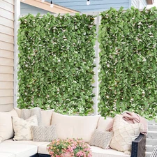 Artificial Expandable Faux Ivy Leaves Single Fence Panel Home Garden Decor