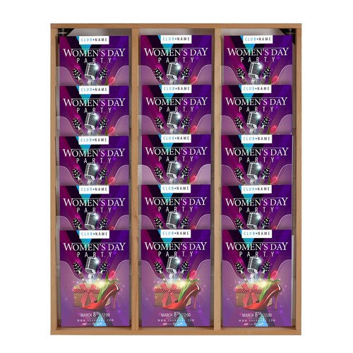 Brochure Display Stand Wall Mounting Double Sided Wooden Magazine Rack Holder - Imagen 62 de 75