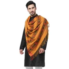 Woolen Premium Quality Paisley Jamavar Shawl Indian Jamawar Stole Wrap Pashmina