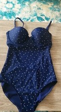 Old Navy Women s Blue White Polka One Piece Swimsuit Size XS Removable Straps