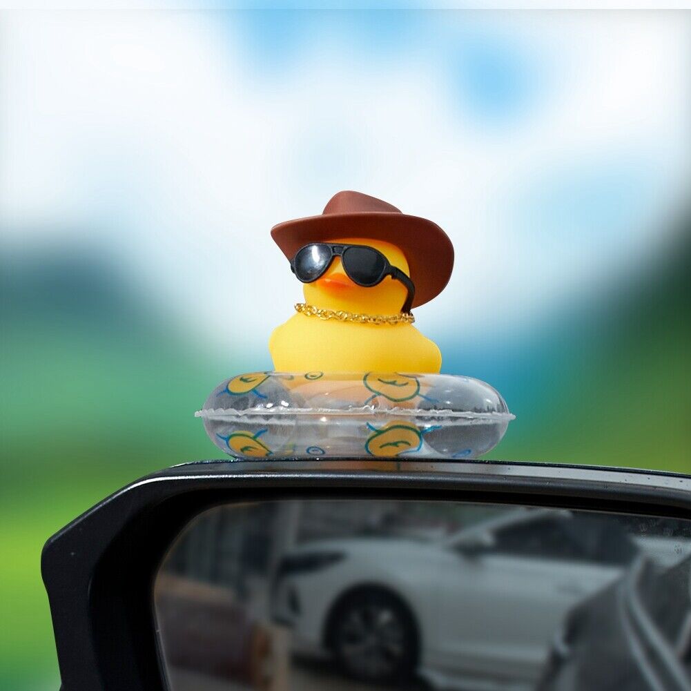 Rubber Yellow Duck, Hat Duck, Glasses Duck, Necklace Duck, Life