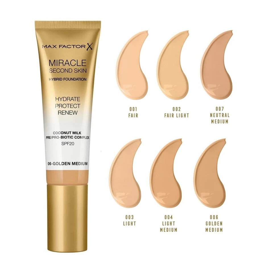 Max Factor Miracle Second Skin Hybrid Foundation - Image 2 of 2