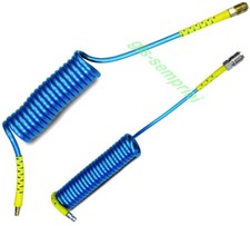 TUBO SPIRALE 8X5 ARIA COMPRESSA SPIRALATO FLESSIBILE X COMPRESSORE + RACCORDI