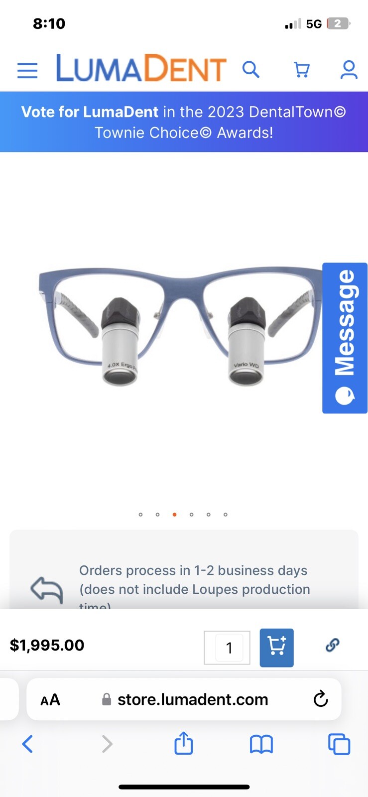 BRAND NEW! LUMADENT ErgoPrism TTL Loupes. 3.0x Sky Blue. Case Included eBay