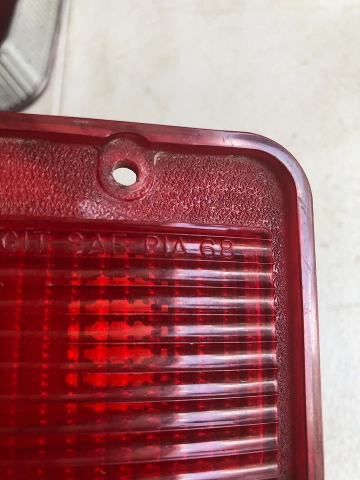 1969 Chevrolet Bel Air Tail Light Lens LH SAE-STD-69 - Image 2 of 4
