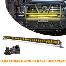 For 2016+ Toyota Tacoma Hidden Bumper Slim 30" LED Light Bar Combo + Wiring 12V