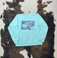Vintage Sweatshirt Adult L Crew Neck Logo Made in USA @C *stains*