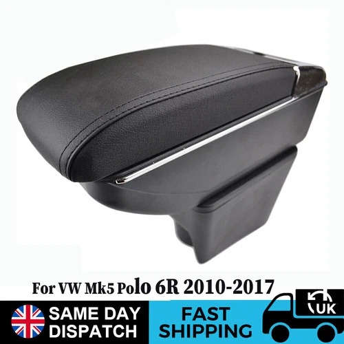 Dual Layer Armrest Car Central Storage Box For VW Polo Mk5 6R 2010-2017 UK