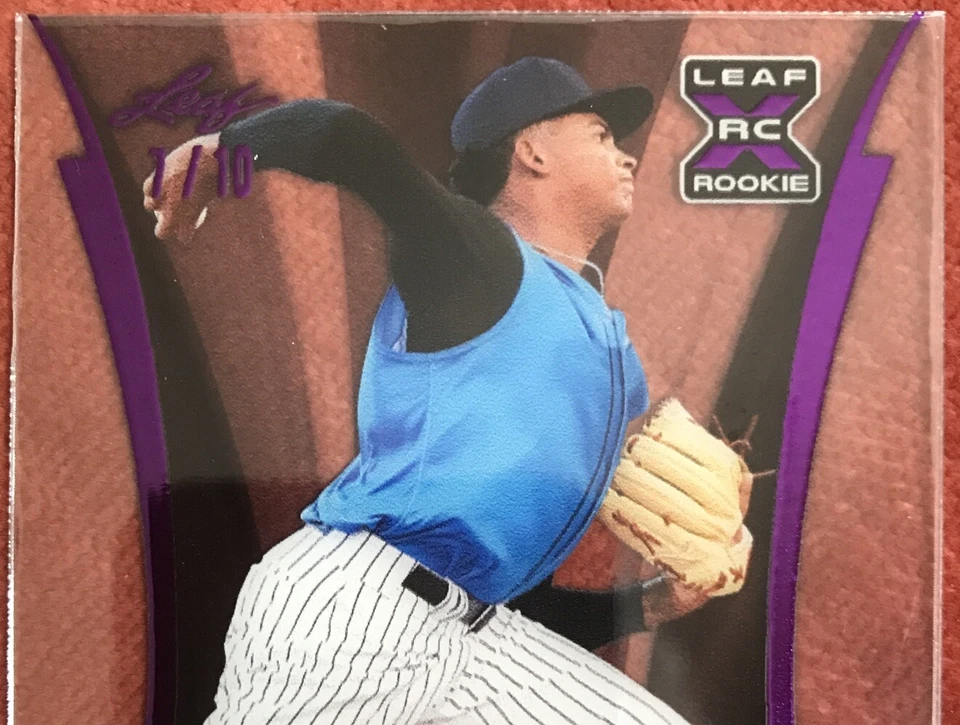 LUIS GIL AUTO ⚾️#7/10⚾️ 2020 Leaf Trinity Clear Purple Autograph ⚾️ Yankees ROY! - Image 2 of 4