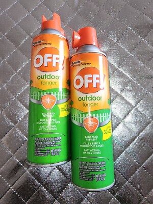 OFF! Outdoor Fogger Backyard Pretreat Fast Acting 6 Hours Mosquitoes Lot Of 2