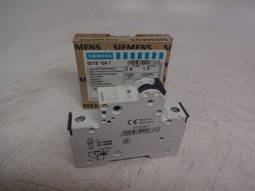 Siemens 5sy5 106-7 C6 1-PoleCircuit Breaker - Picture 5 of 6