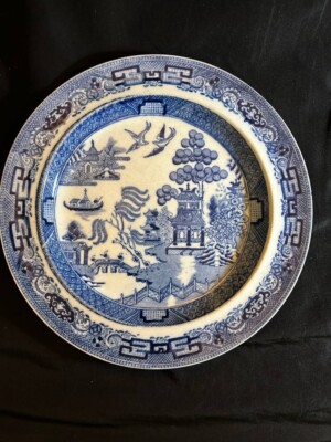 Seltene Vintage Willow von Wedgwood Brot & Butter Teller 8'' 