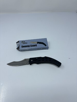 Swamp Lizard 5'' Closed Lockback Stainless Steel Knife Boot Clip Frost New In Box